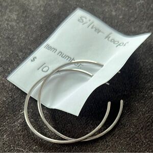 Elegant Silver Hoop Earrings